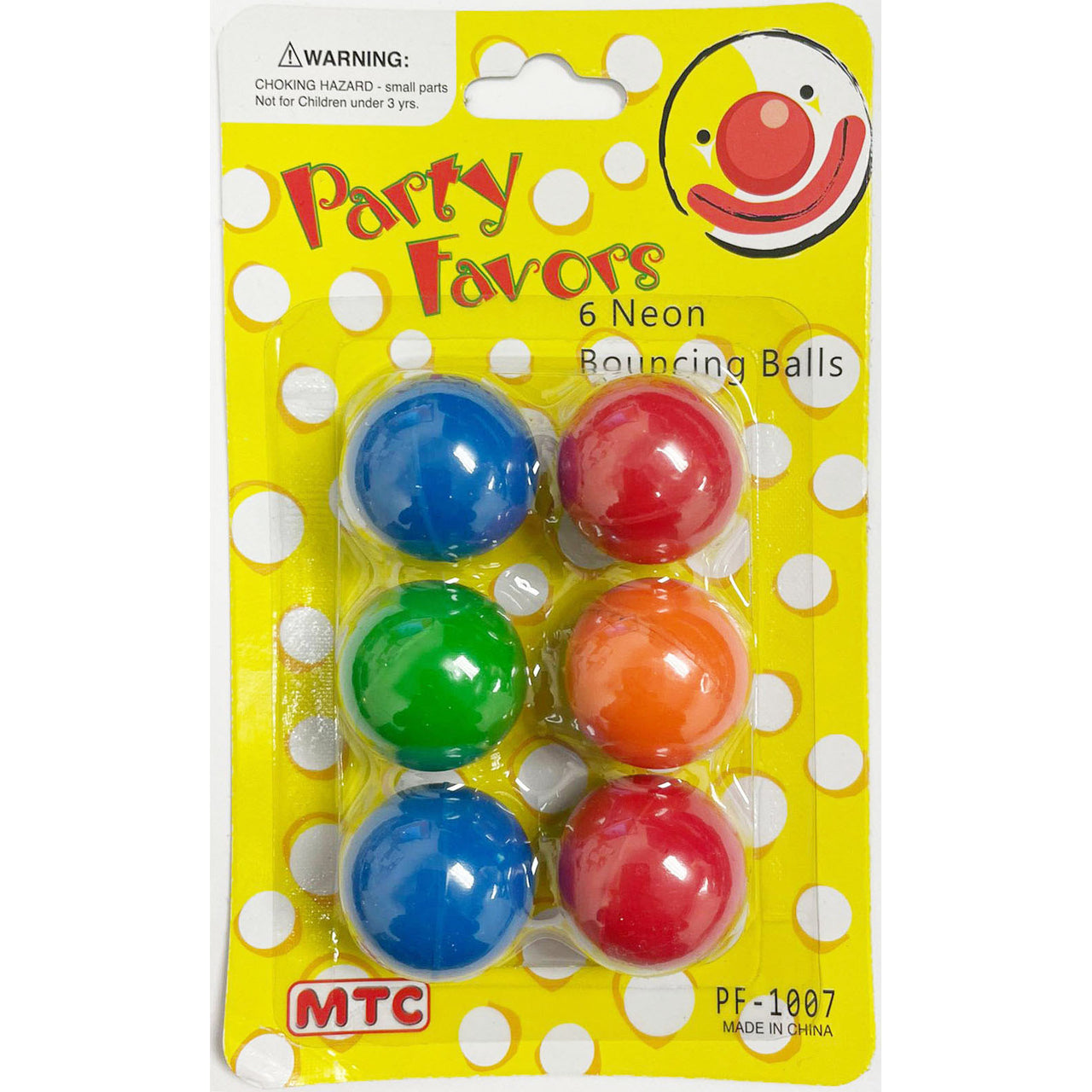 6  Pcs. 1" Neon Bouncing Balls (24 Packs)
