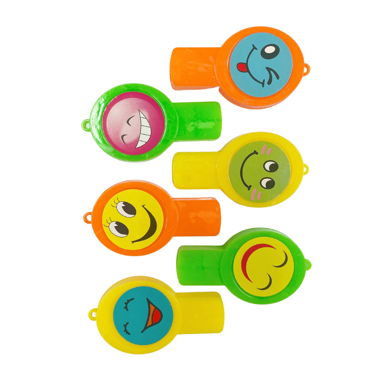 6 Pcs. Smiling Face Whistles (24 Packs)