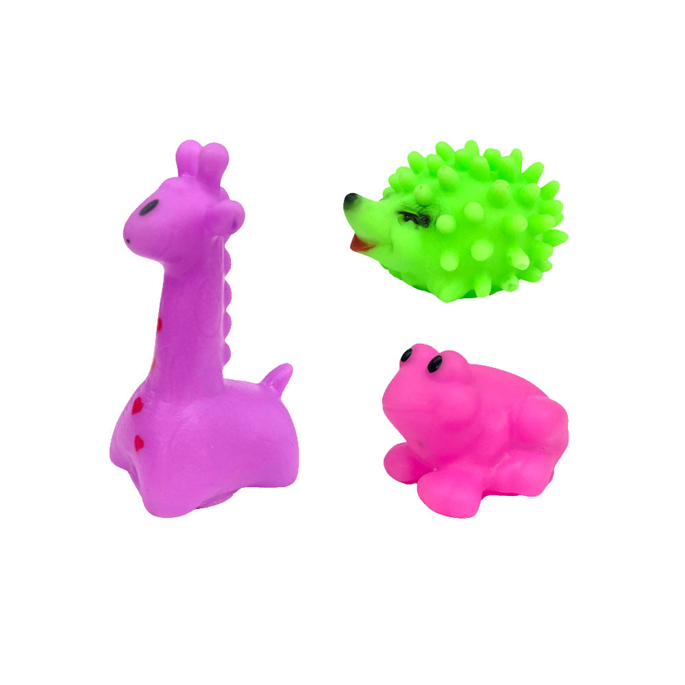 3 Pcs. 5 Cm Rubber Animals (24 Packs)