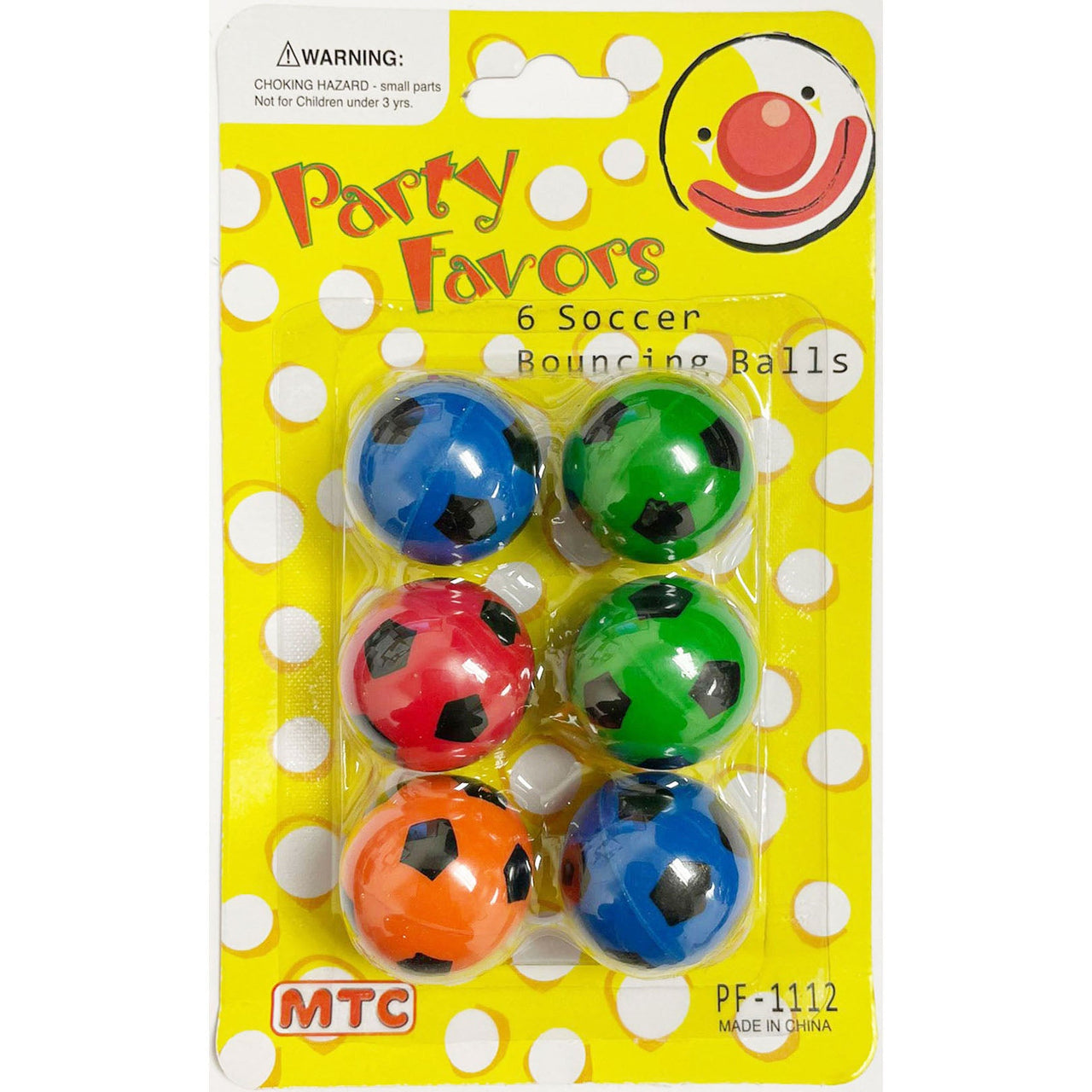 6  Pcs. 1" Bouncing Ball - Soccer (24 Packs)
