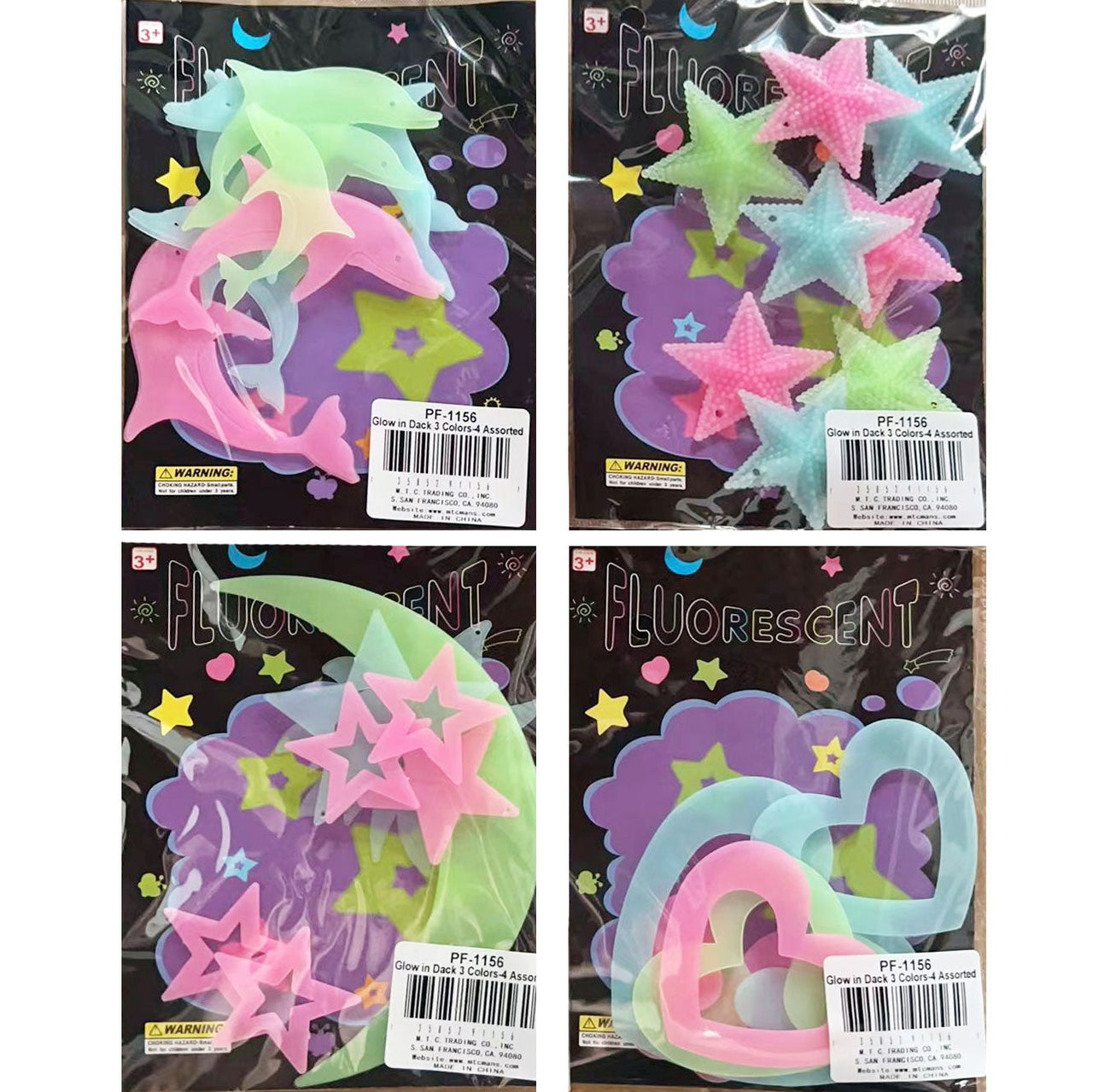 Glow In The Dark Set - Colors (24 Packs)