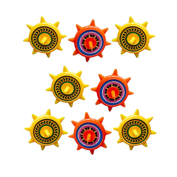 8  Pcs. Spinning Tops  - Assorted (24 Packs)