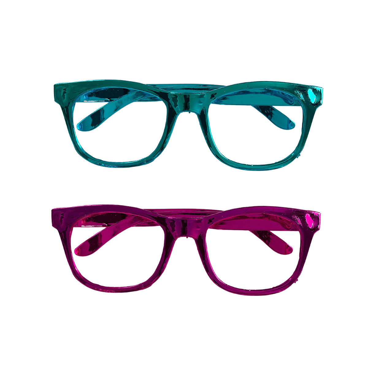 2 Pcs. Shiny Cateye Glasses  - Assorted (24 Packs)