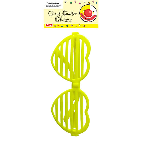 Giant Heart Shutter Glasses - Assorted (24 Packs)