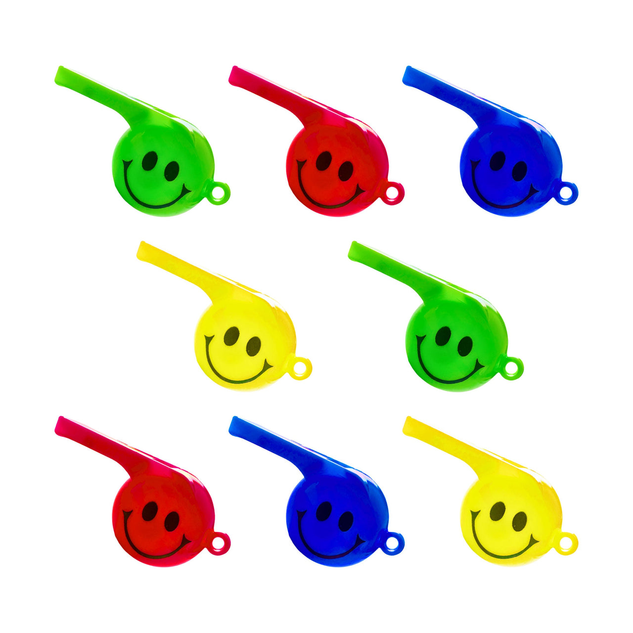 8 Pcs. Smiley Whistle (24 Packs)