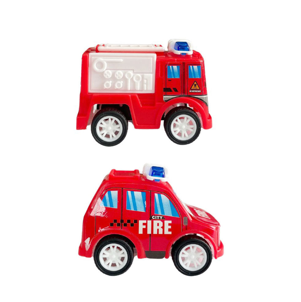 2 Pcs. Pull Back Fire Trucks (24 Packs)