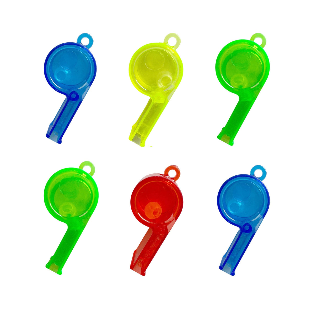 6 Pcs. Transparent Whistles (24 Packs)