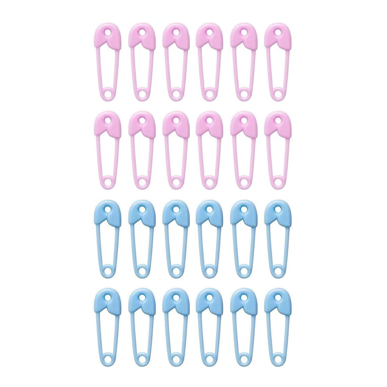 12 Pcs. Diaper Pins - Pink Blue (24 Packs)