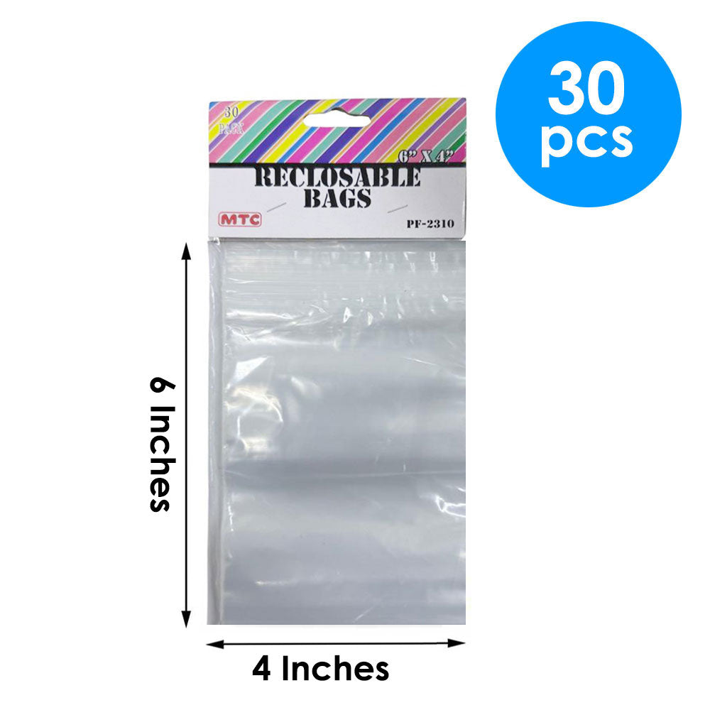 30 Pcs. 6"x4" Reclosable Bags (24 Packs)