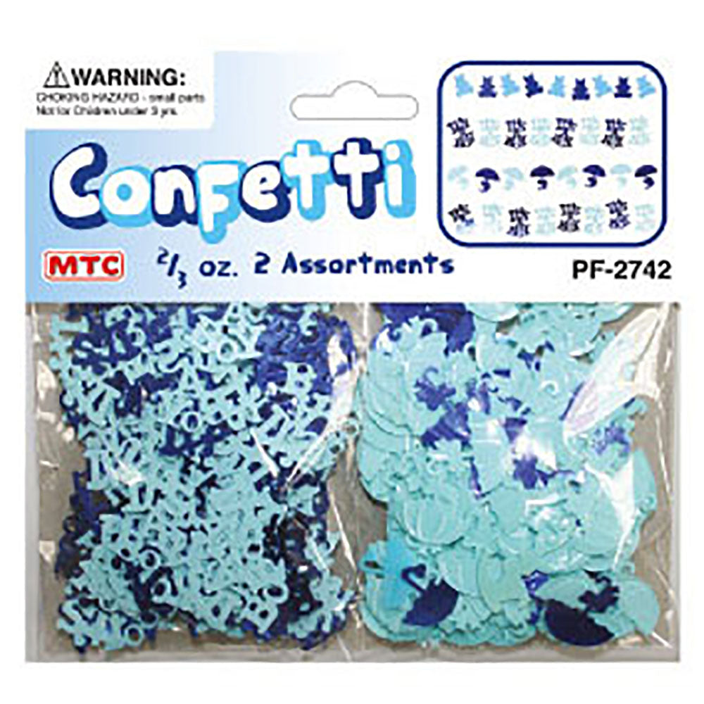2/3 Oz. Confetti - Baby Boy & Stars (24 Packs)