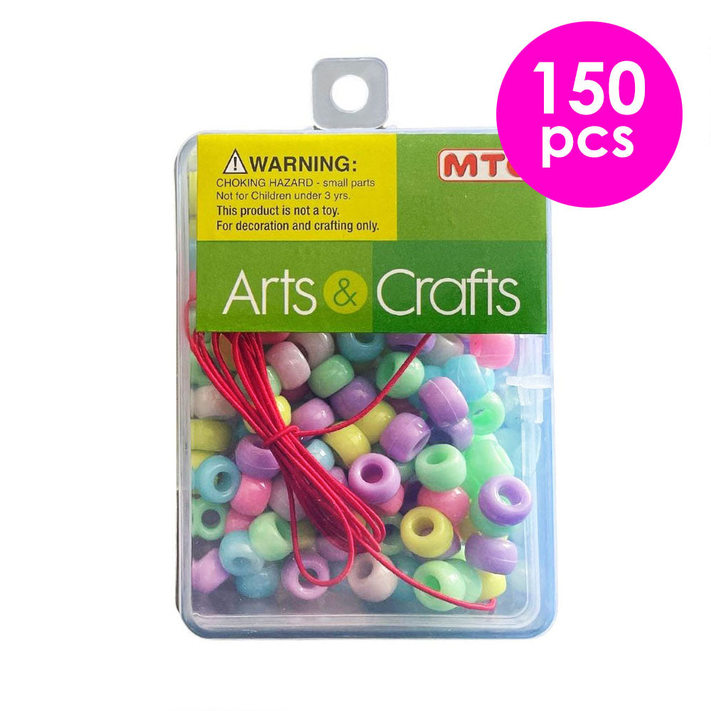 150 Pcs. 6x9 mm Pony Beads - Pastel Assorted (24 Packs)