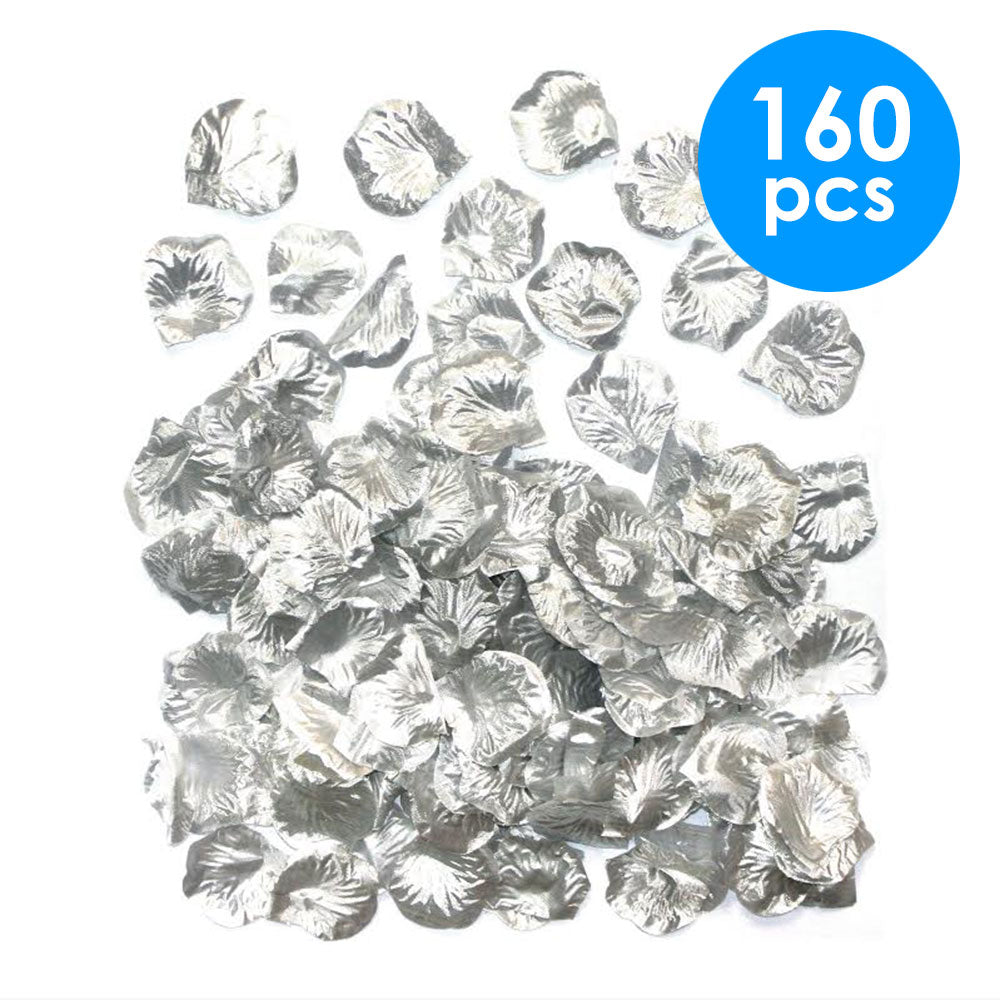 160 Pcs. Rose Petal - Silver (24 Packs)