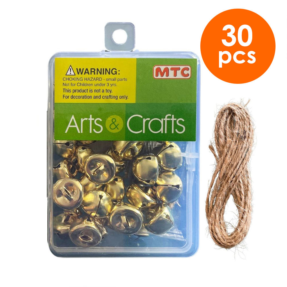 30  Pcs. 1.5 cm Bells-Gold (24 Packs)