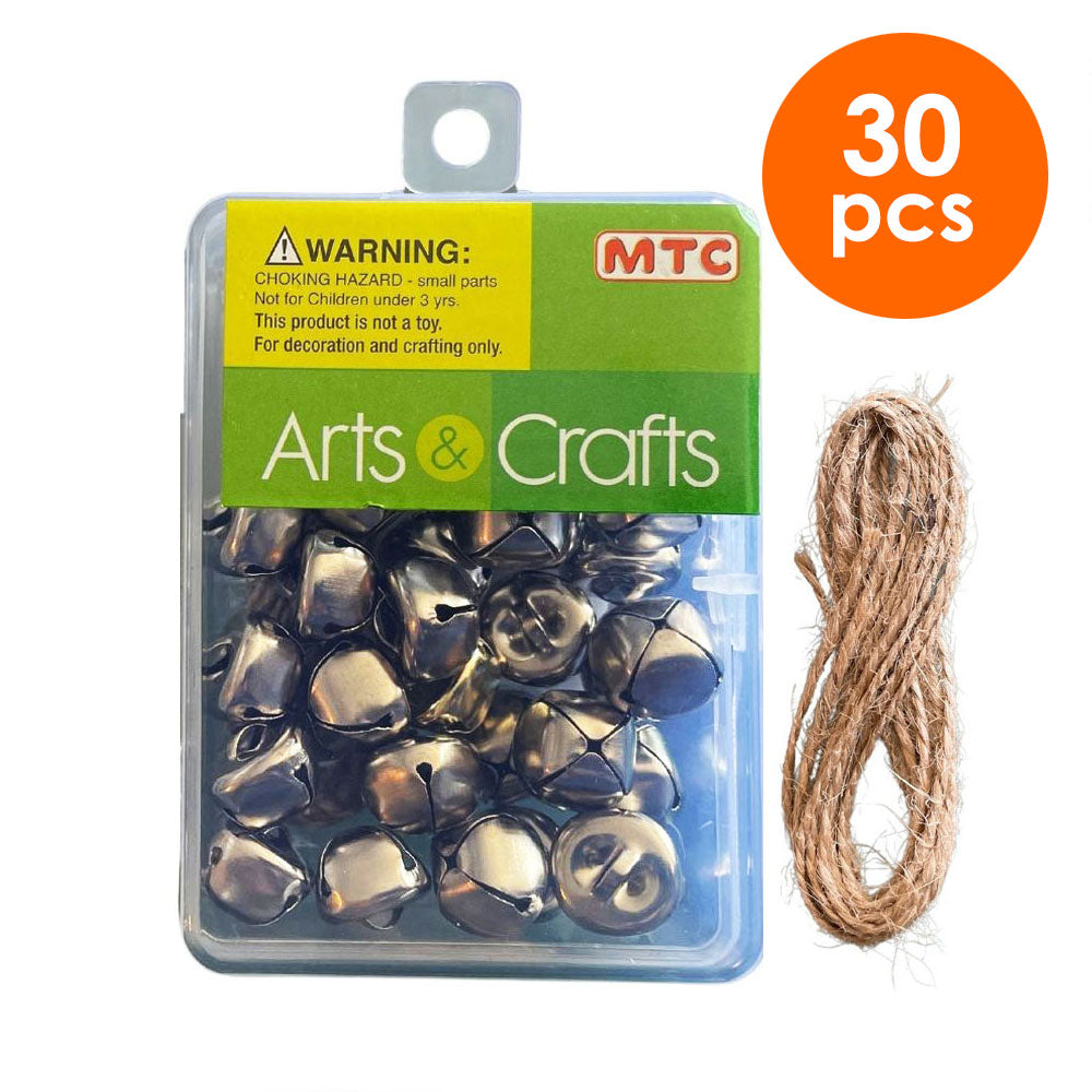 30  Pcs. 1.5 cm Bells-Silver (24 Packs)