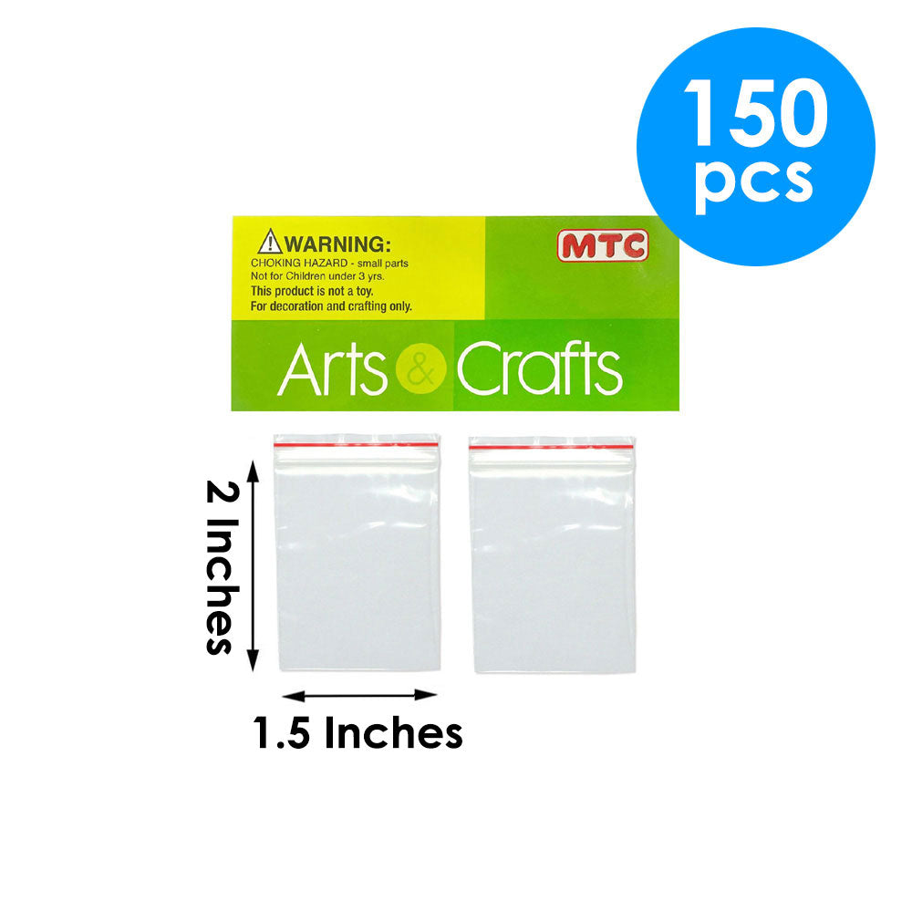 150 Pcs. 1.5"x2" Clear Reclosable Bags - Red Seal (24 Packs)