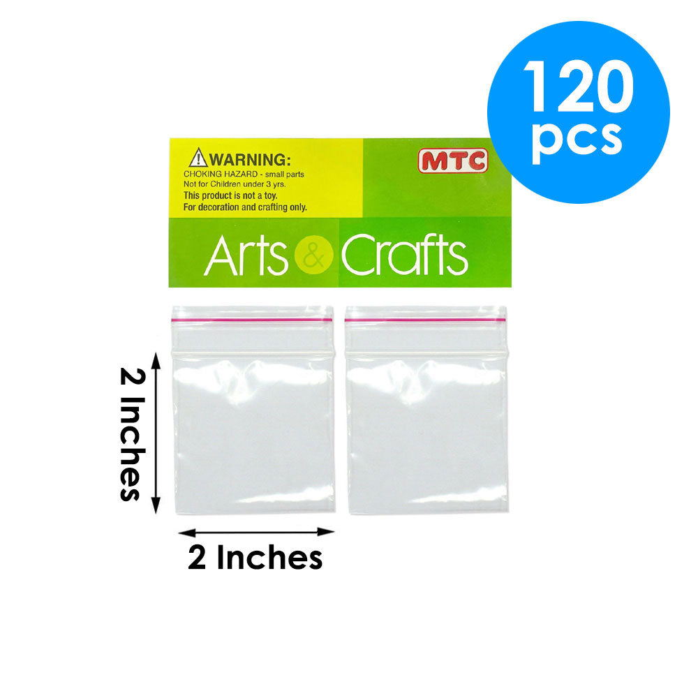 120 Pcs. 2"x2" Clear Reclosable Bags - Red Seal (24 Packs)