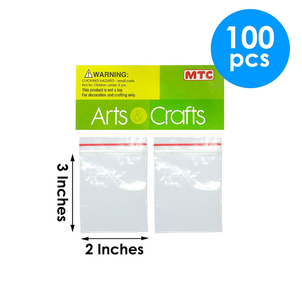 100 Pcs. 2"x3" Clear Reclosable Bags - Red Seal (24 Packs)