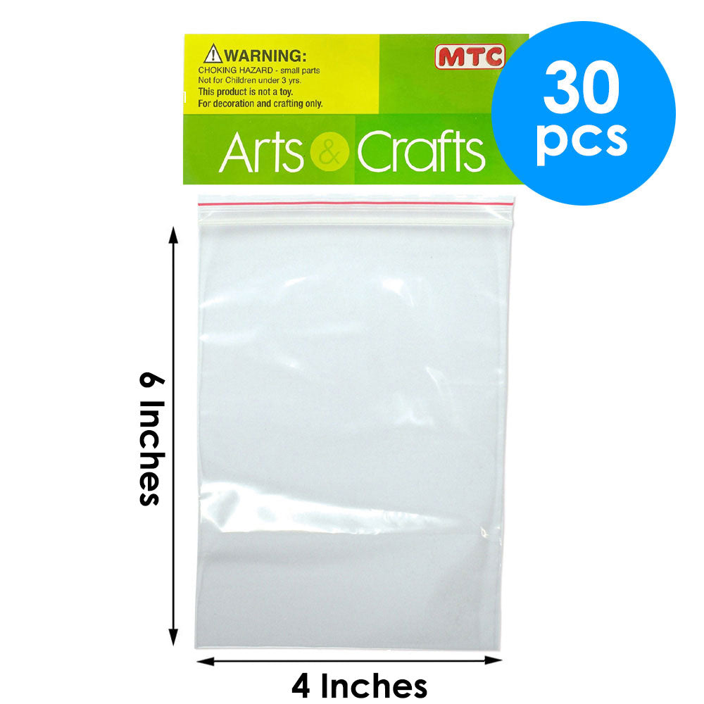 30 Pcs. 4"x6" Clear Reclosable Bags - Red Seal (24 Packs)