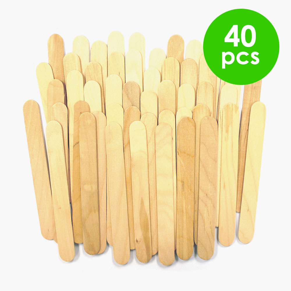 40 Pcs.  6" X 0.75" Wood Craft Sticks - Natural (24 Packs)