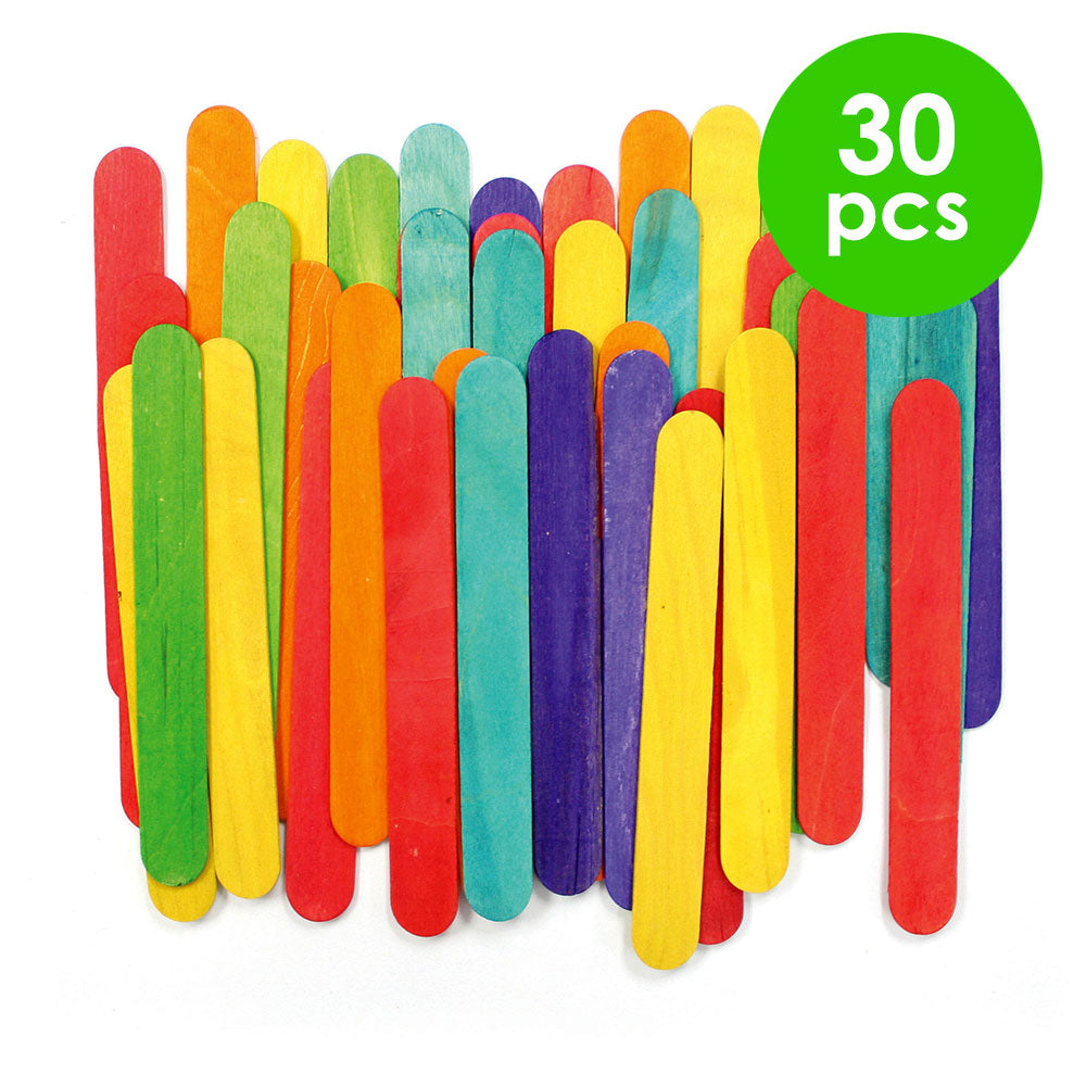 30 Pcs. 6" X 0.75" Wood Craft Sticks - Assorted (24 Packs)