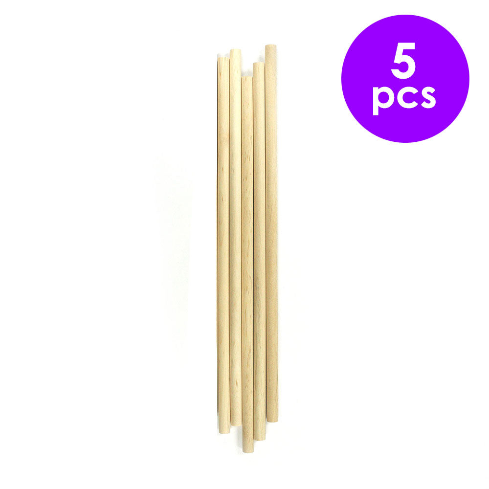 5 Pcs. 3/8"X12" Wood Dowels - Natural (24 Packs)