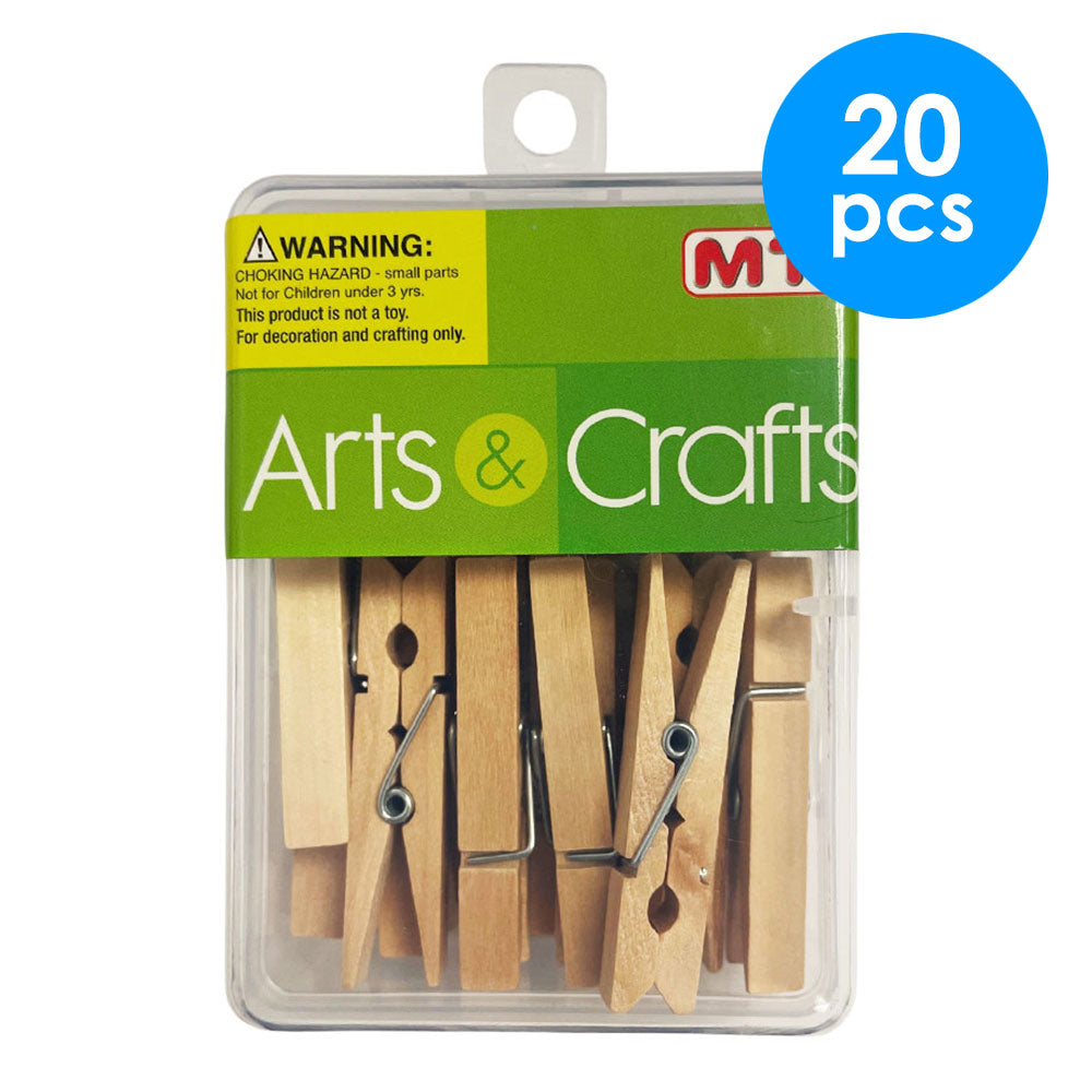 20 Pcs. 2" Wood Clothes Pins - Natural (24 Packs)