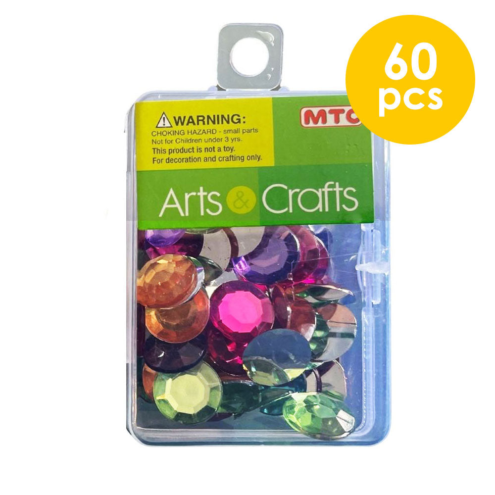 60 Pcs. 14 mm Rhinestones - Assorted (24 Packs)