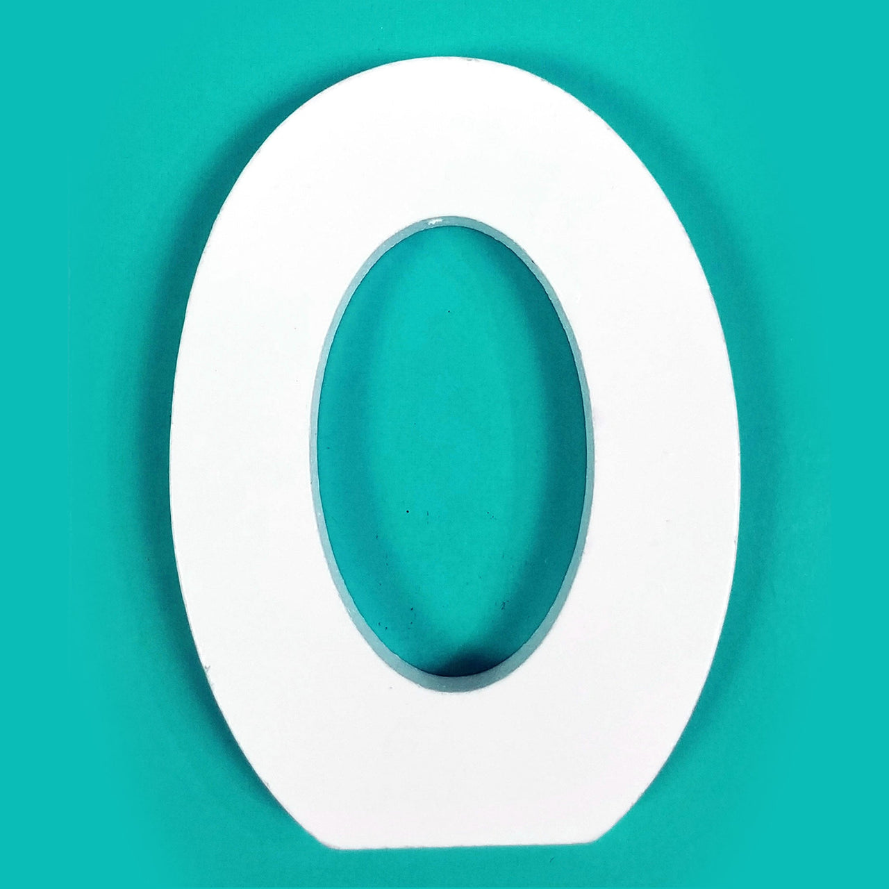 8" White Wood Number - 0 (12 Packs)