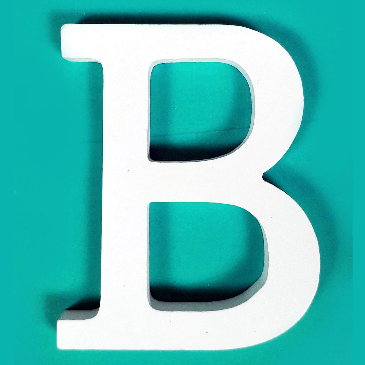 8" White Wood Letter - B (12 Packs)