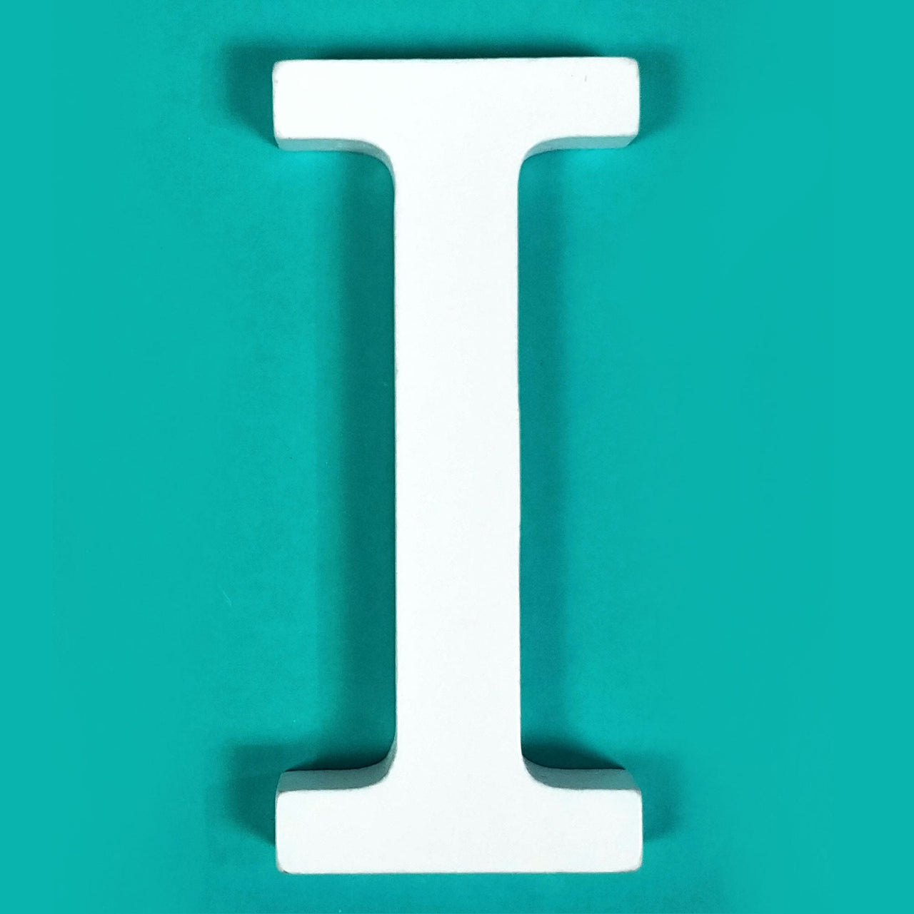 8" White Wood Letter - I (12 Packs)