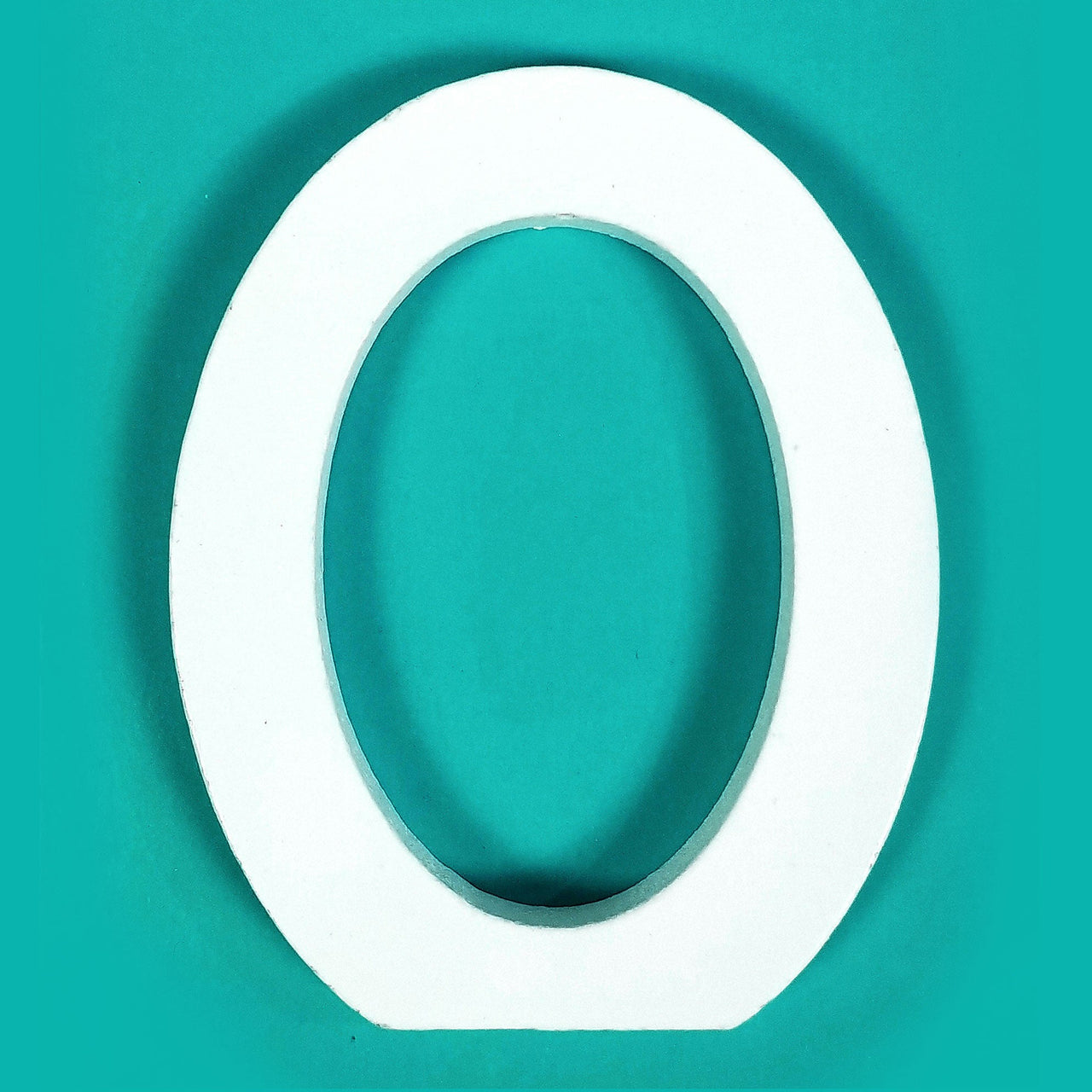 8" White Wood Letter - O (12 Packs)