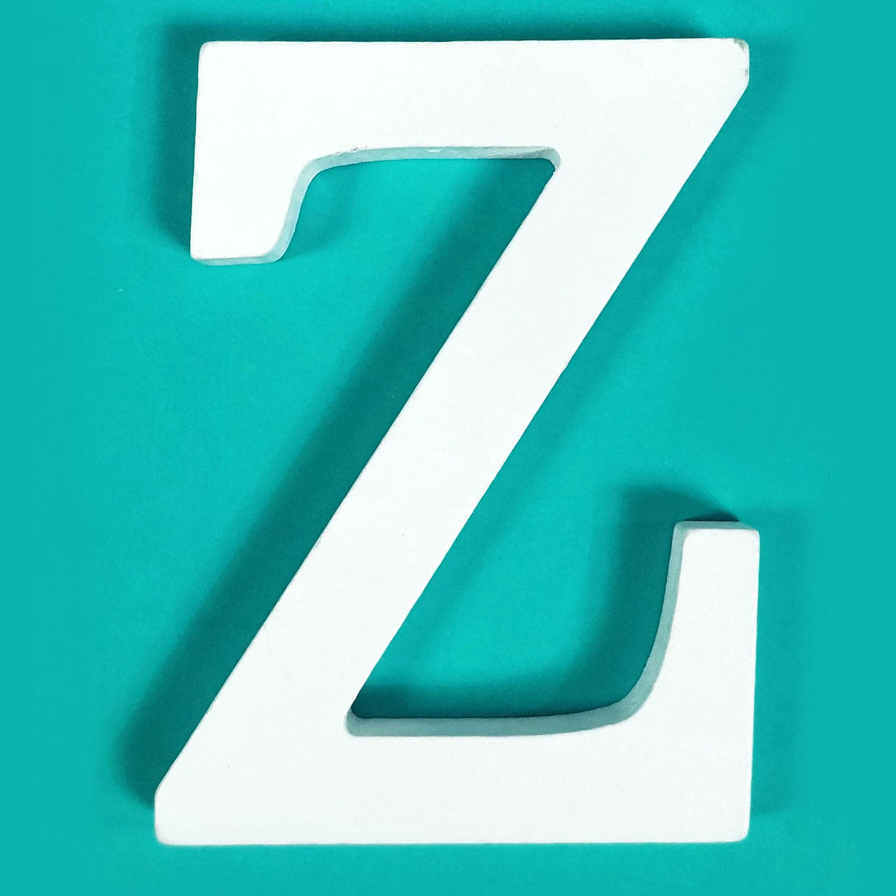 8" White Wood Letter - Z (12 Packs)