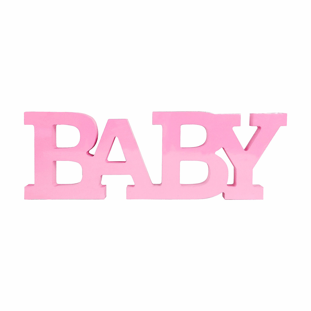 14" Wood Baby - Pink (12 Packs)