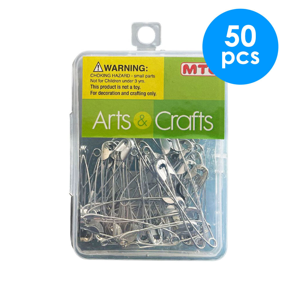 50 Pcs. 4.5 cm Safety Pins - Silver (24 Packs)