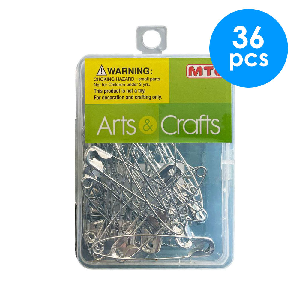 36 Pcs. 5.5 cm Safety Pins - Silver (24 Packs)