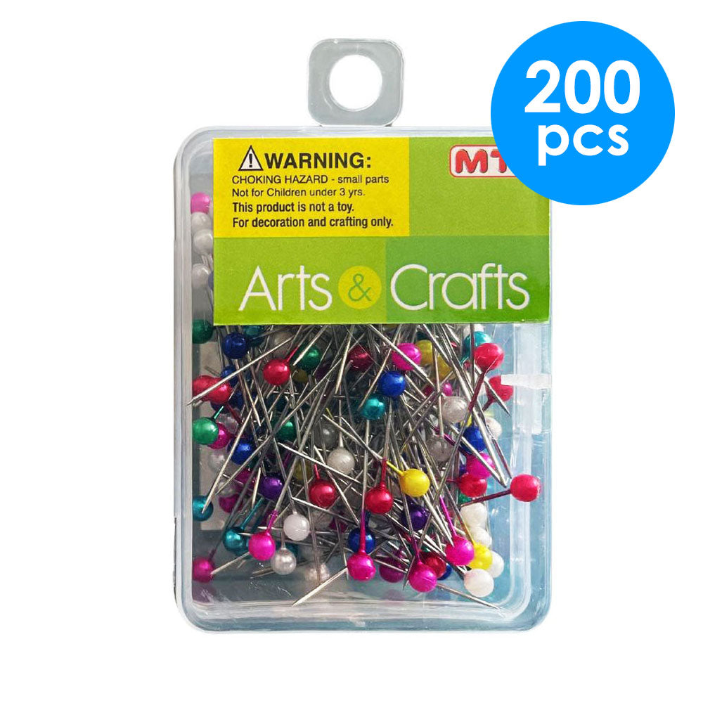 200 Pcs. Pearlized Ball Pins - Asst. Colors (24 Packs)