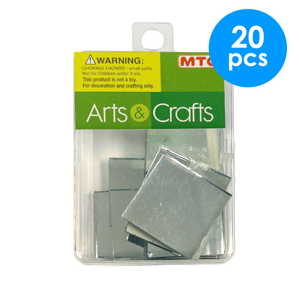 20 Pcs. 2.5x2.5 cm Mirrors (24 Packs)