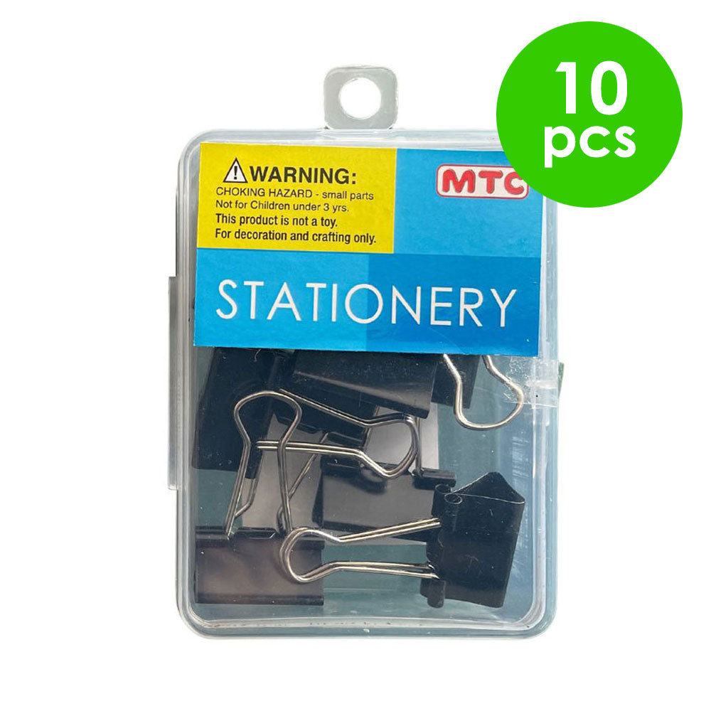 10 Pcs. 2.5 Cm Binder Clips - Black (24 Packs)