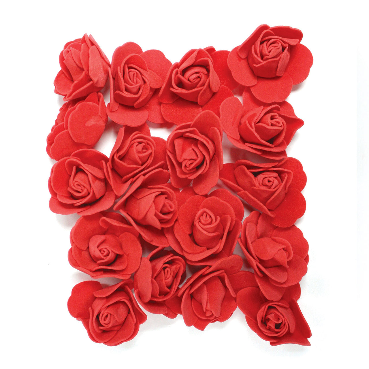 18 Pcs. 3.5 cm Foam Roses - Red (24 Packs)