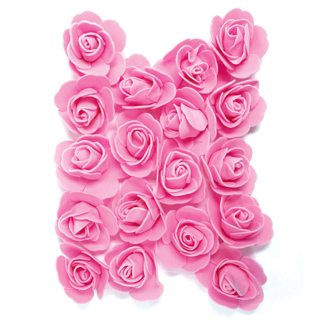 18 Pcs. 3.5 cm Foam Roses - Pink (24 Packs)