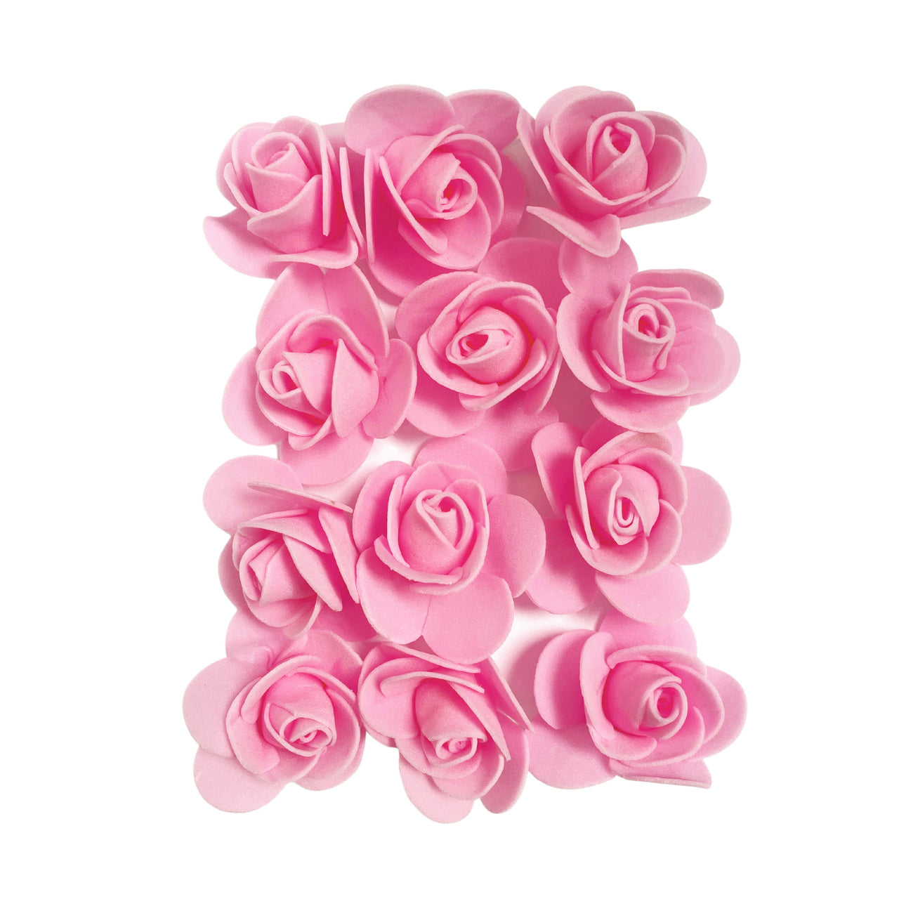 12 Pcs. 4 cm Foam Roses - Pink (24 Packs)
