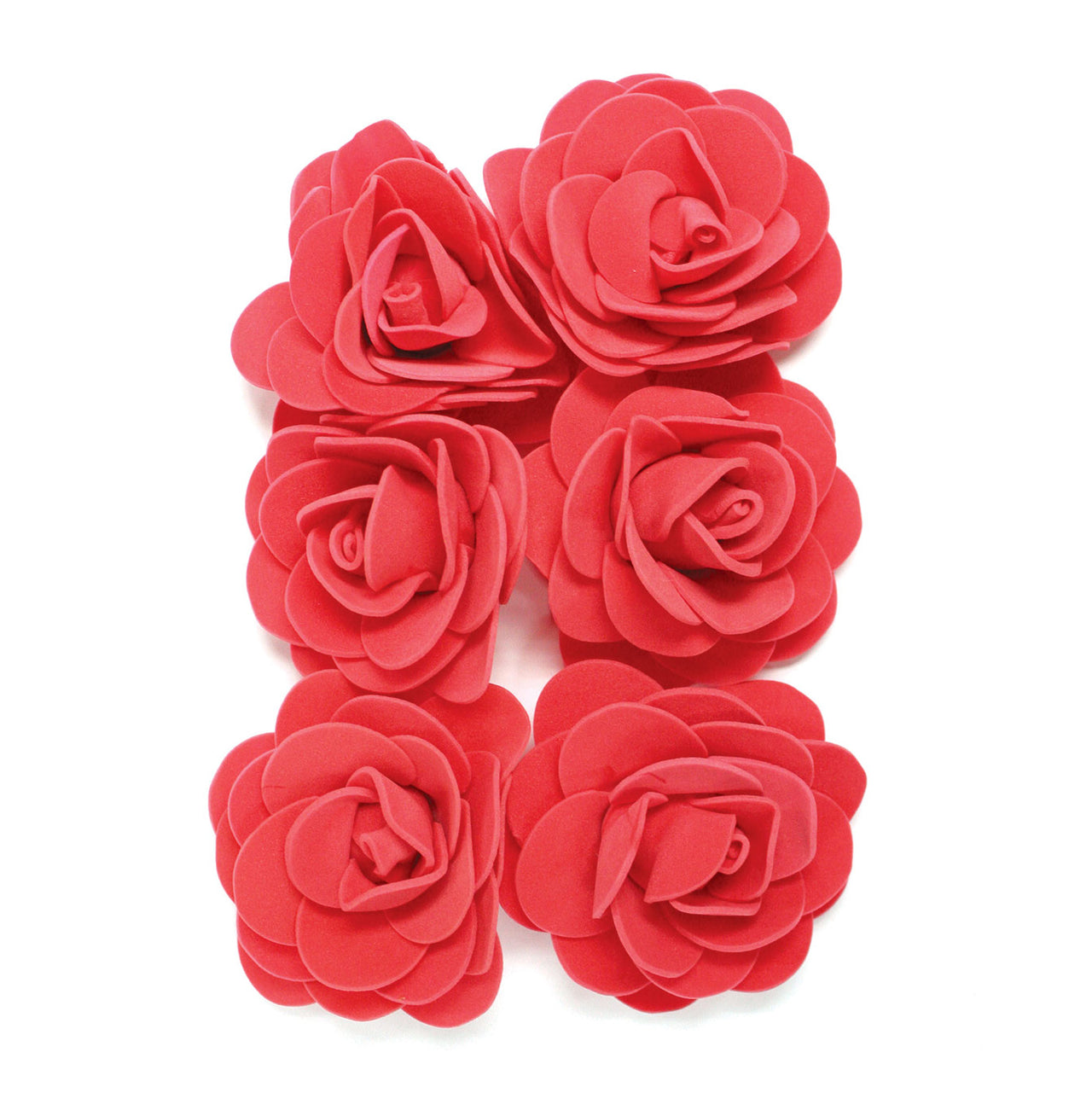 6 Pcs. 5 Cm Foam Roses-Red (24 Packs)