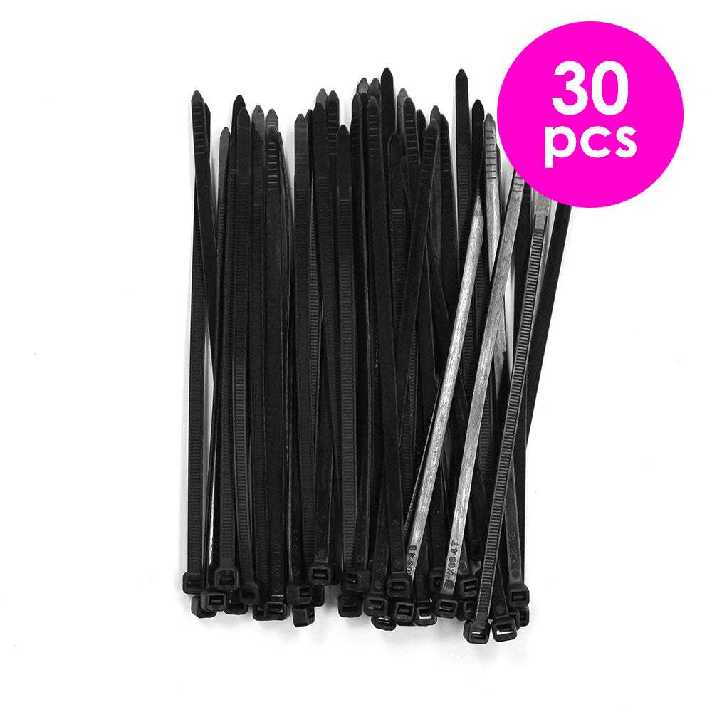 30 Pcs. 15 cm Cable Ties - Black (24 Packs)