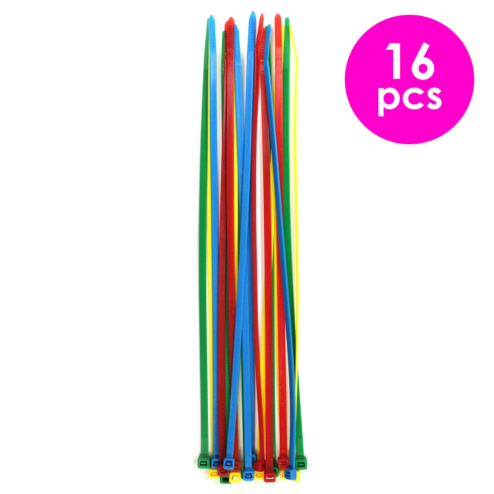 16 Pcs. 30 cm Cable Ties - Assorted (24 Packs)