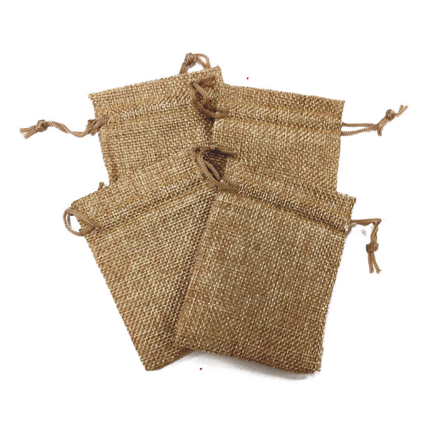 4 Pcs. 2.75x3.5" Burlap Bags - Light Brown (24 Packs)