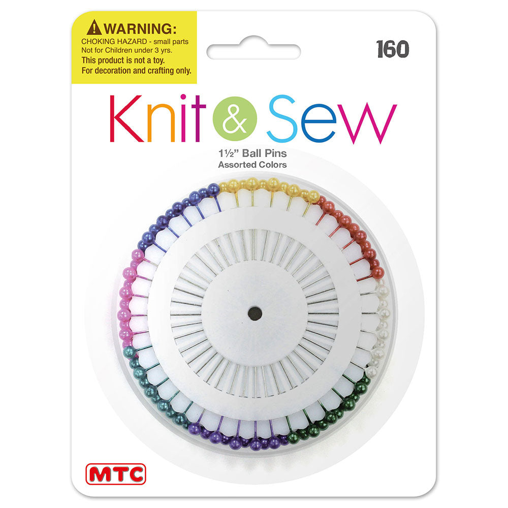 160 Pcs. 1.5" Ball Pins - Assorted (24 Packs)