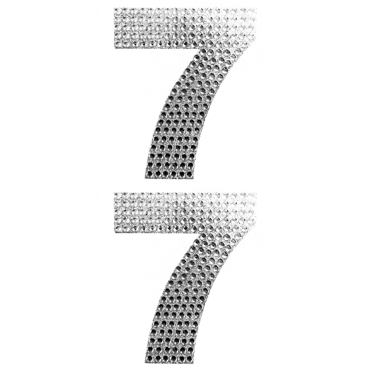 2 Pcs. 4" Rhinestone Stickers - #7 Silver (24 Packs)