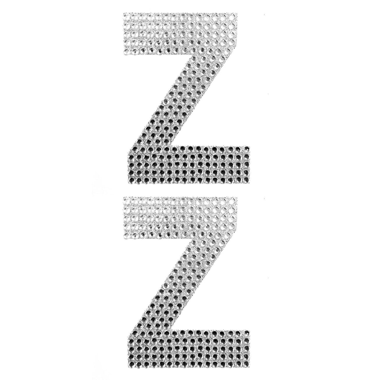 2 Pcs. 4" Rhinestone Stickers - Z Silver (24 Packs)