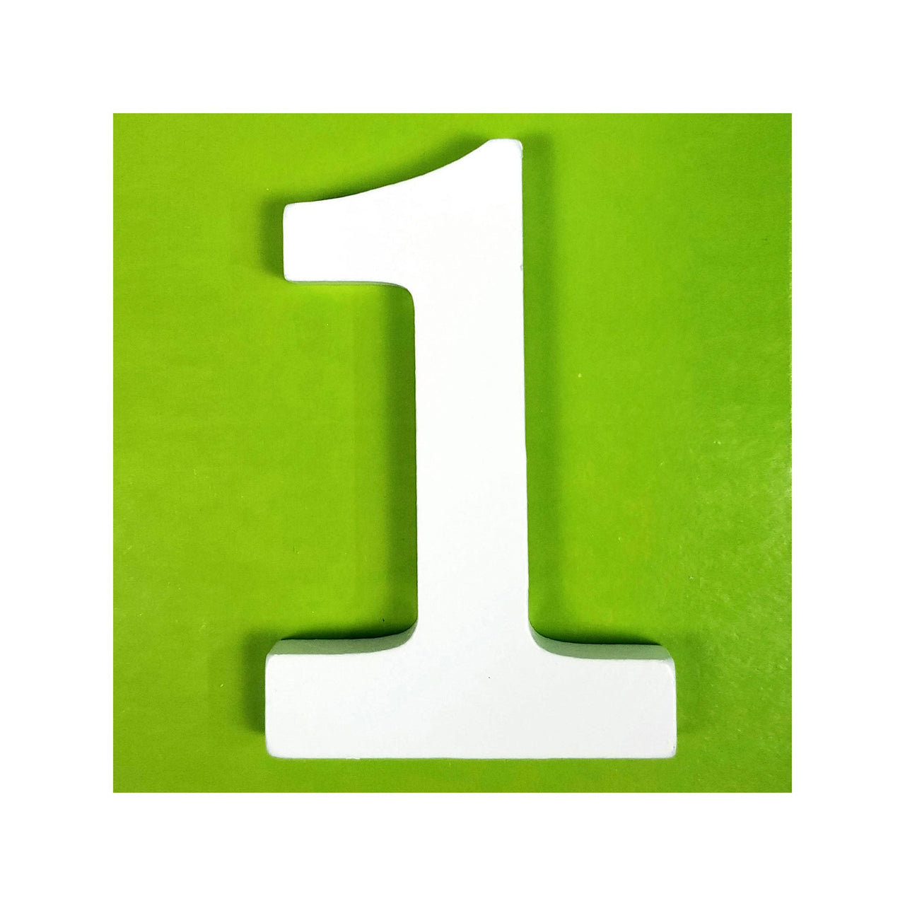 11 cm White Wood Shape - #1 (24 Packs)