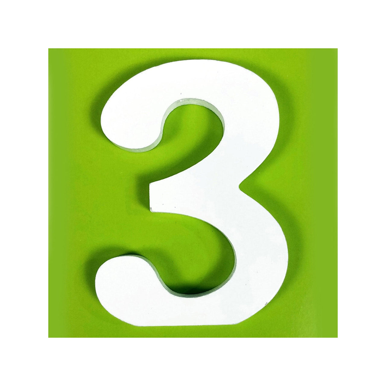 11 cm White Wood Shape - #3 (24 Packs)